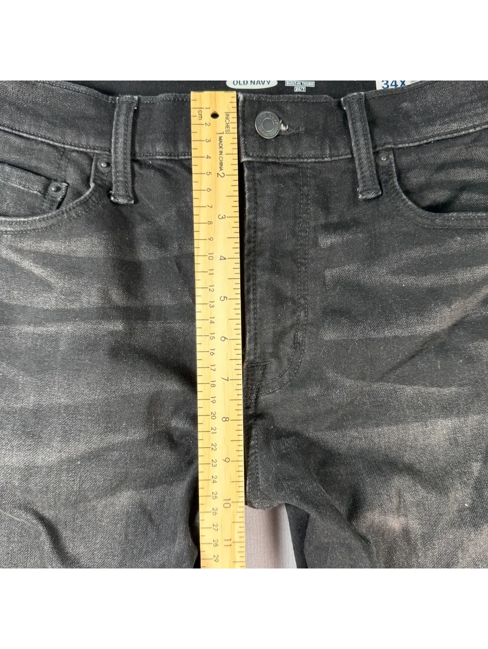 NWT Old Navy Slim Jeans Mens 34x30 Black Dark Wash Denim Pants